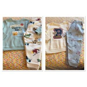 Garanimals Baby Boys Size 18 months 2 Sweatsuits Jogging Sets New NWT Cars Bears